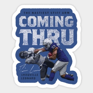 Shaquille Leonard Indianapolis Coming Thru Sticker